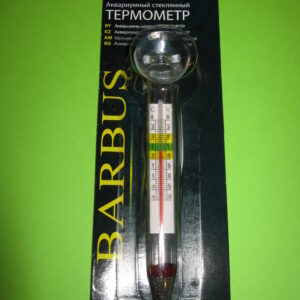 BARBUS Термометр стеклянный толстый с присоской, блистер 12 см