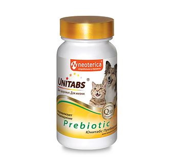 ЮНИТАБС Пребиотик для кошек и собак 100 таб