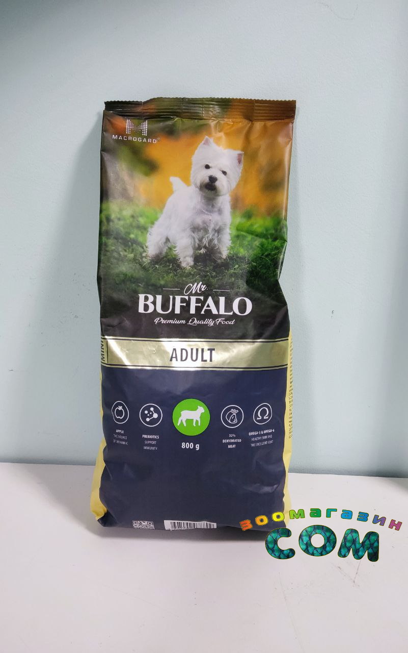 Mr. Buffalo Сухой корм для взрослых собак мелких пород ягненок 0,8кг